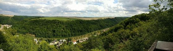 Blick vom Heinrichseck oberhalb der Wilden Weißeritz nahe Tharandt